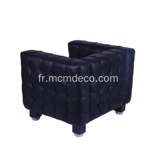 Josef Hoffmann Réplique de canapé simple en cuir Kubus